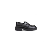 Tommy Hilfiger Black Leather Flat Shoe - ACCEXO