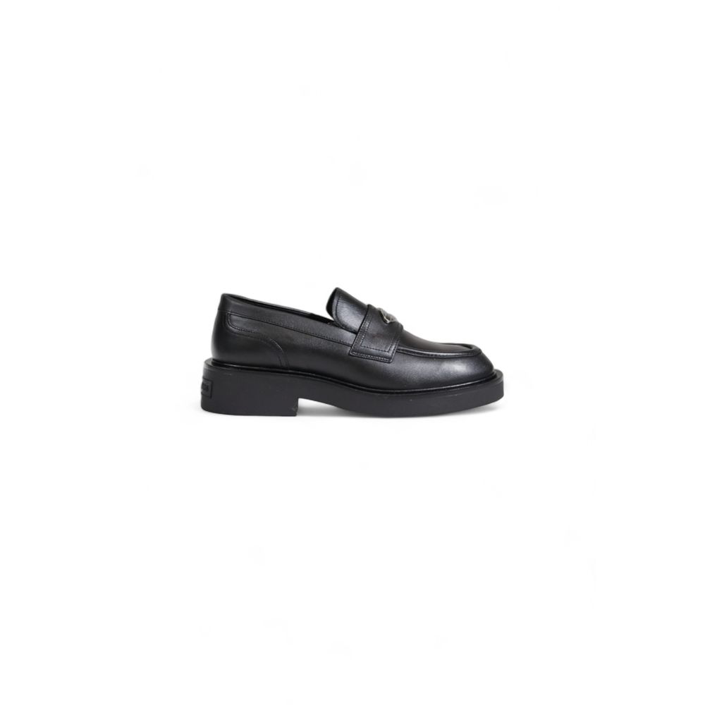 Tommy Hilfiger Black Leather Flat Shoe - ACCEXO
