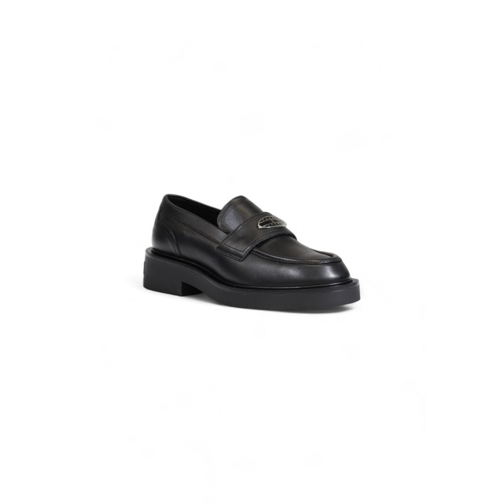 Tommy Hilfiger Black Leather Flat Shoe - ACCEXO
