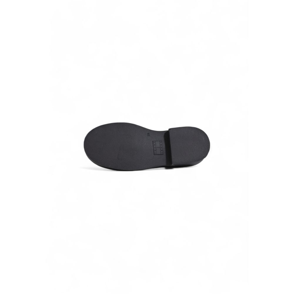 Tommy Hilfiger Black Leather Flat Shoe - ACCEXO