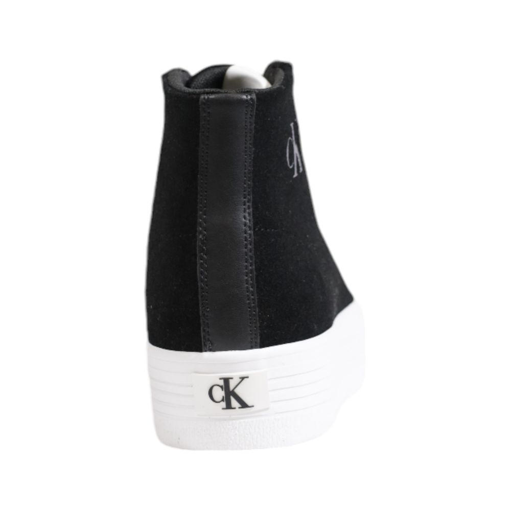 Calvin Klein Jeans Black Suede Leather Sneaker - ACCEXO