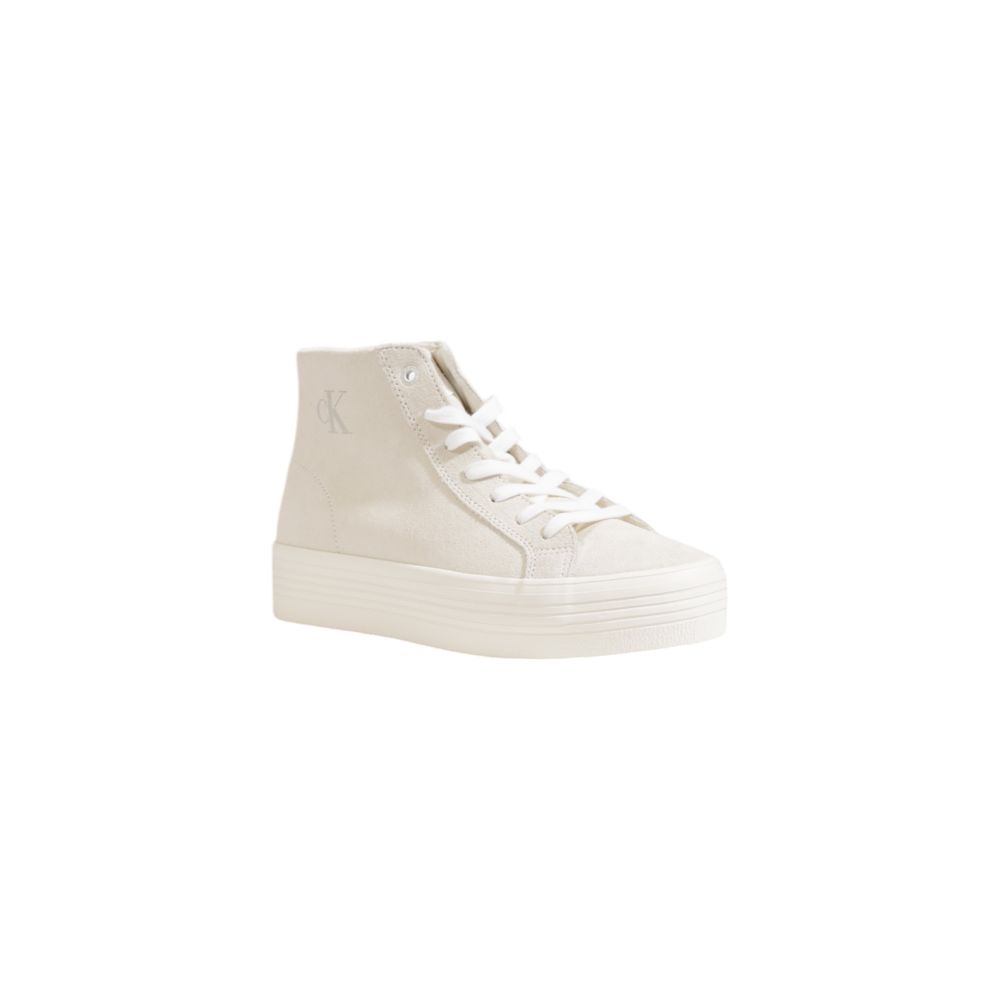Calvin Klein Jeans Beige Suede Leather Sneaker - ACCEXO