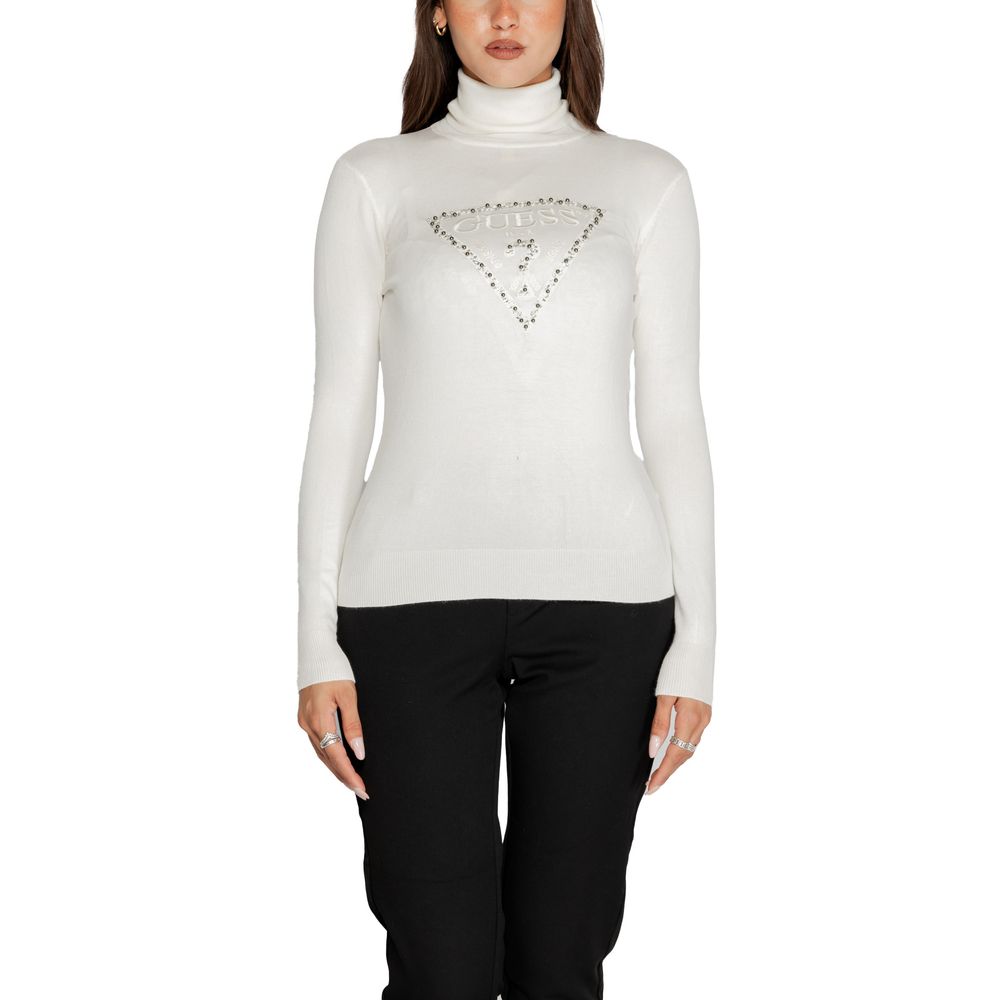 Guess White Viscose Sweater - ACCEXO