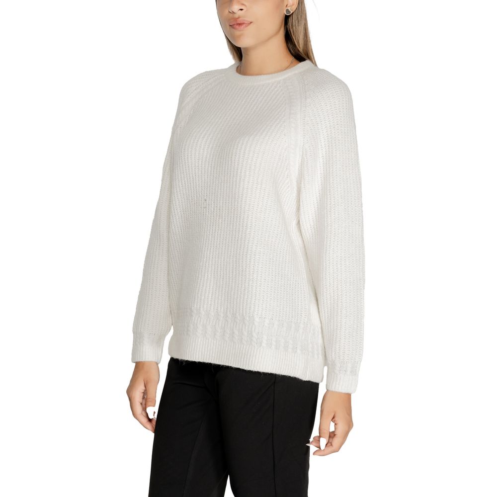 Guess White Polyester Sweater - ACCEXO