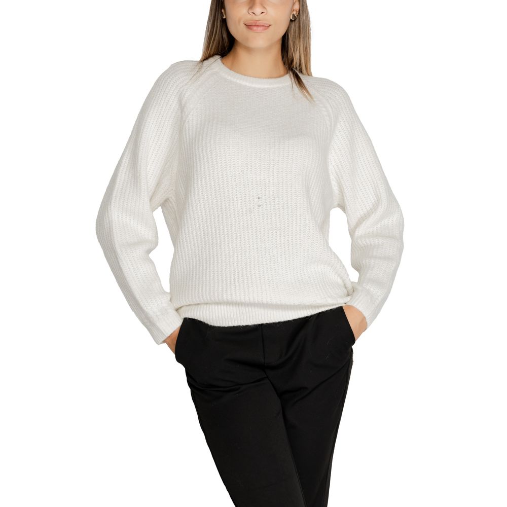 Guess White Polyester Sweater