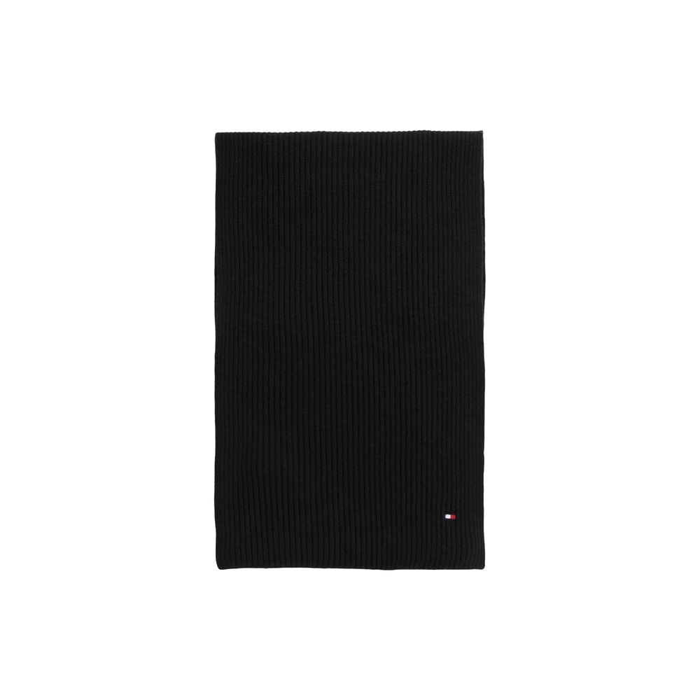 Tommy Hilfiger Black Cotton Scarf