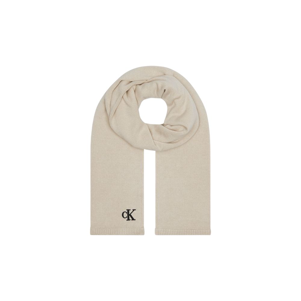Calvin Klein Beige Cotton Scarf - ACCEXO