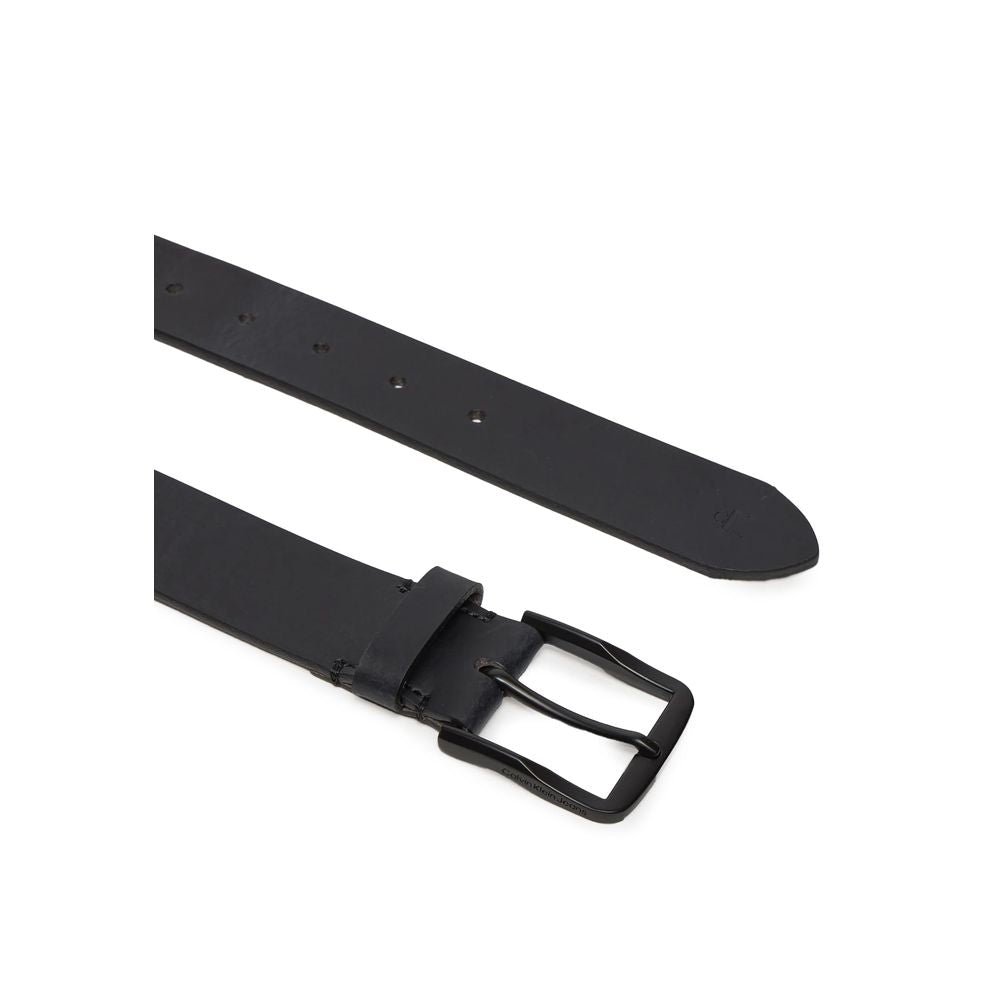 Calvin Klein Jeans Black Leather Belt