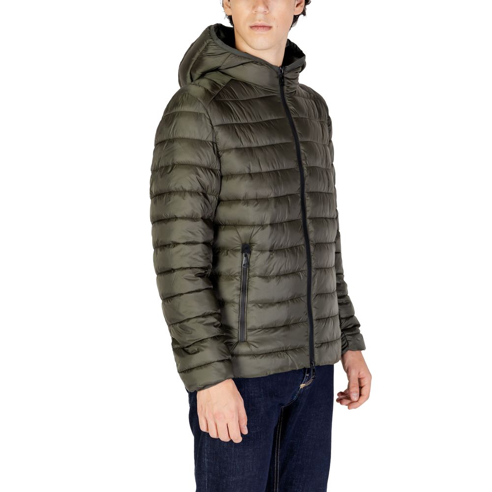 Gianni Lupo Green Polyamide Jackets & Coat