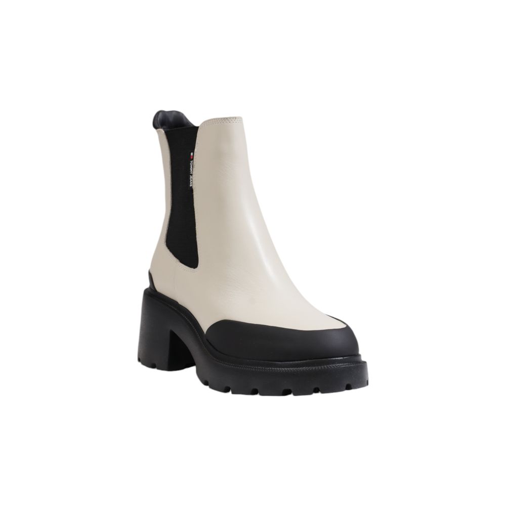 Tommy Hilfiger Jeans Beige Leather Boot - ACCEXO