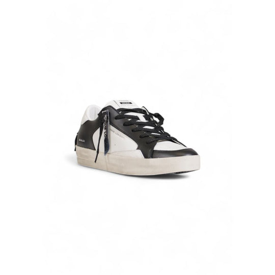 Crime London Black And White Leather Sneaker