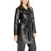 Jacqueline De Yong Black Polyethylene Jackets & Coat