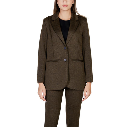 ICHI Green Polyester Suits & Blazer