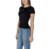 Tommy Hilfiger Jeans Black Cotton Rigenerato Tops & T-Shirt