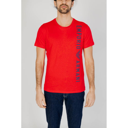 Emporio Armani Underwear Red Cotton T-Shirt