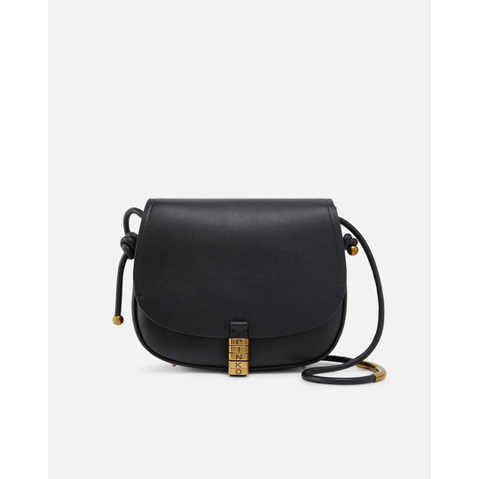 PINKO Black Leather Women Crossbody Bag