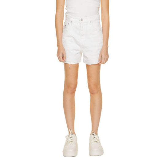 Tommy Hilfiger Jeans White Cotton Rigenerato Short