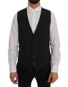 Dolce & Gabbana Elegant Striped Gray Waistcoat Vest