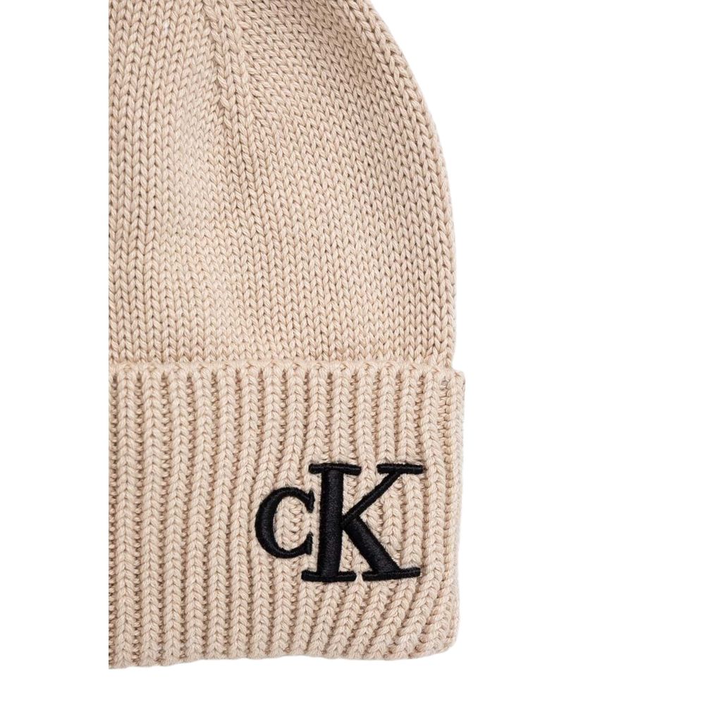 Calvin Klein Beige Cotton Hat - ACCEXO