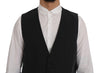 Dolce & Gabbana Elegant Gray Striped Men's Waistcoat Vest