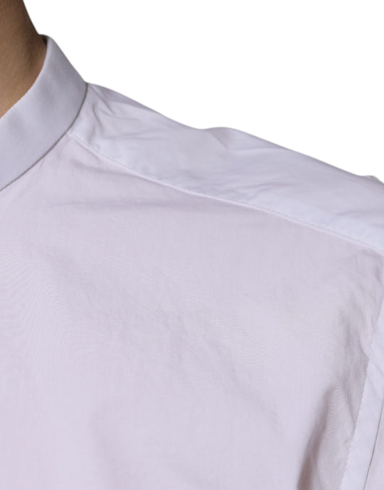 Dolce & Gabbana White Cotton Slim Fit MARTINI Dress Shirt