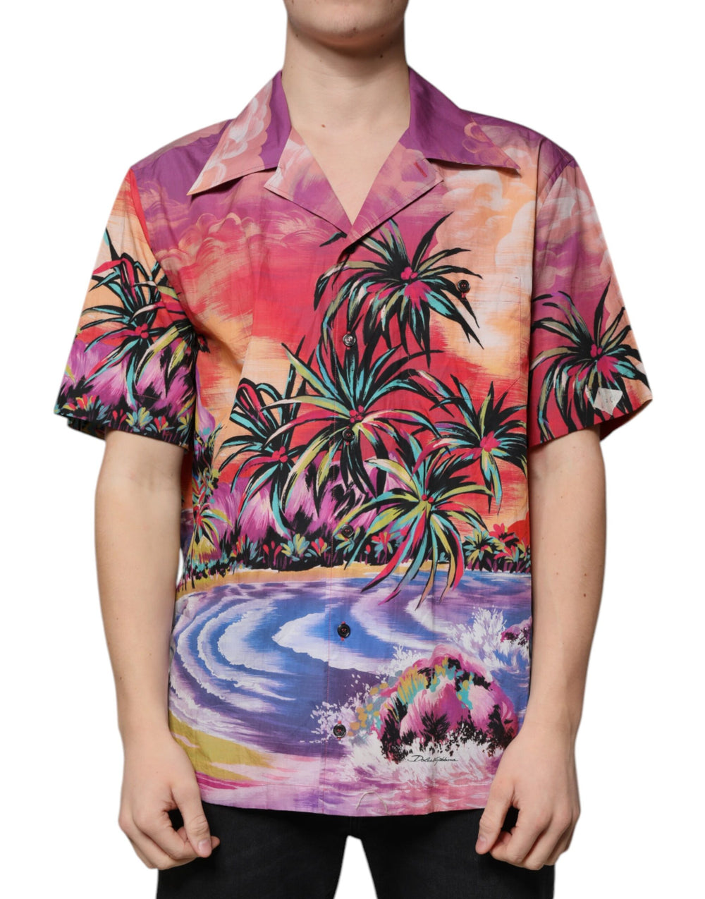 Dolce & Gabbana Multicolor Tropical Button Down Casual Shirt