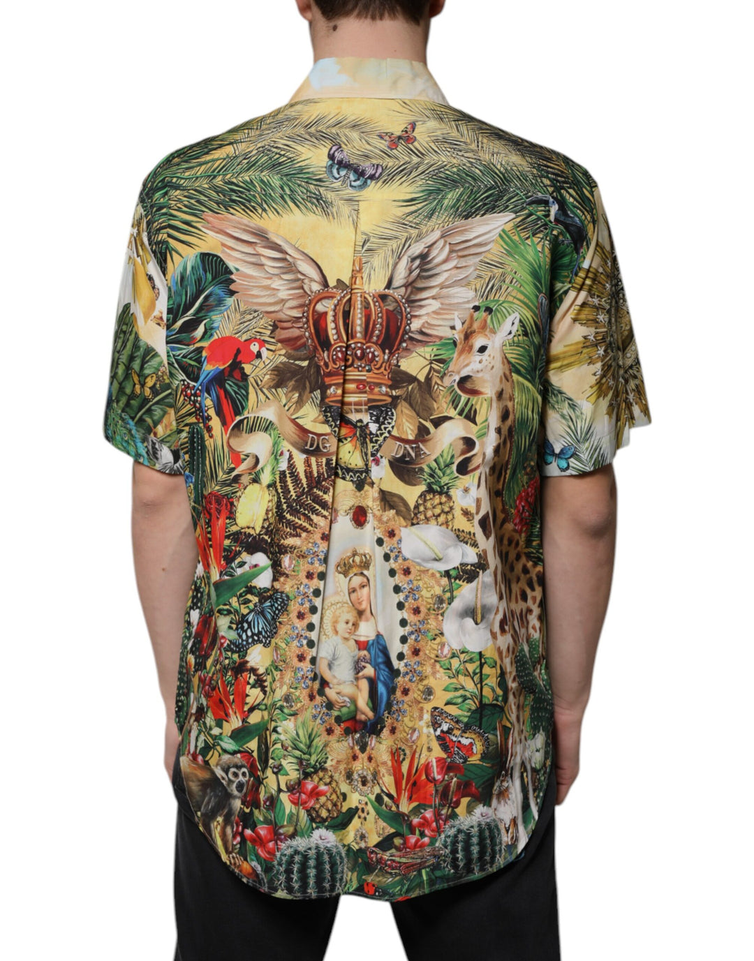 Dolce & Gabbana Multicolor Tropical Button Down Casual Shirt