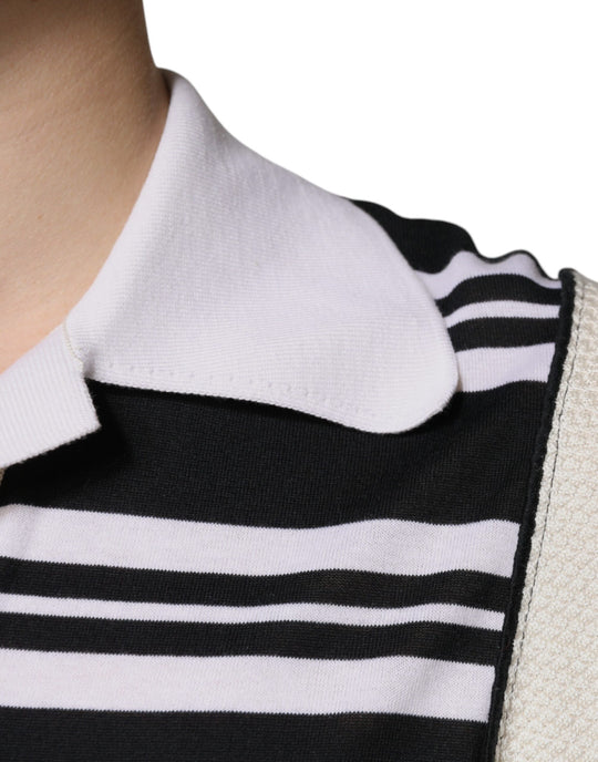 Dolce & Gabbana Multicolor Stripe Collared Polo T-shirt