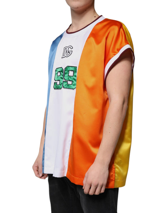 Dolce & Gabbana Multicolor Jersey Tank Sleeveless T-shirt