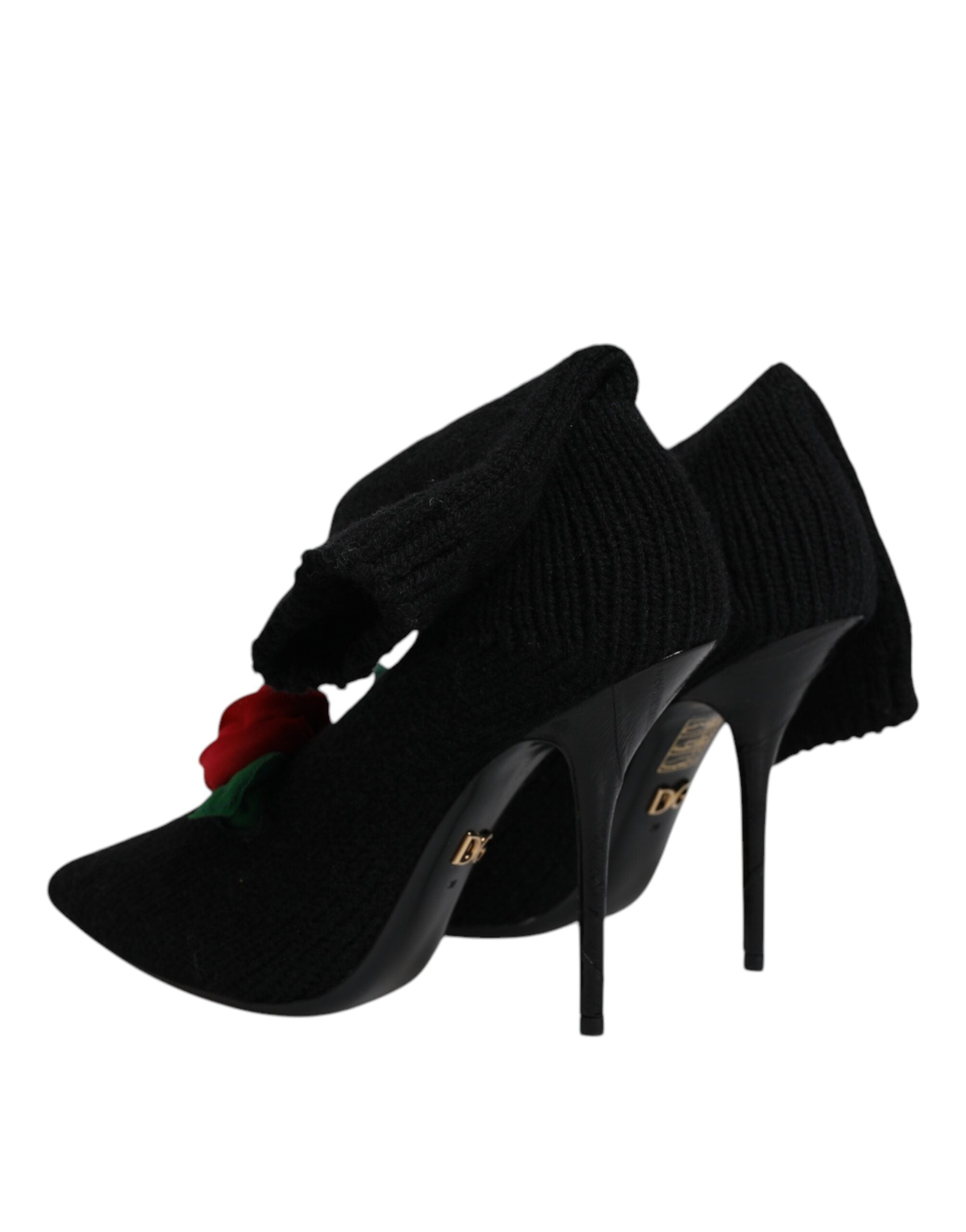 Dolce & Gabbana Black Stiletto Heels Mid Calf Boots Shoes - ACCEXO