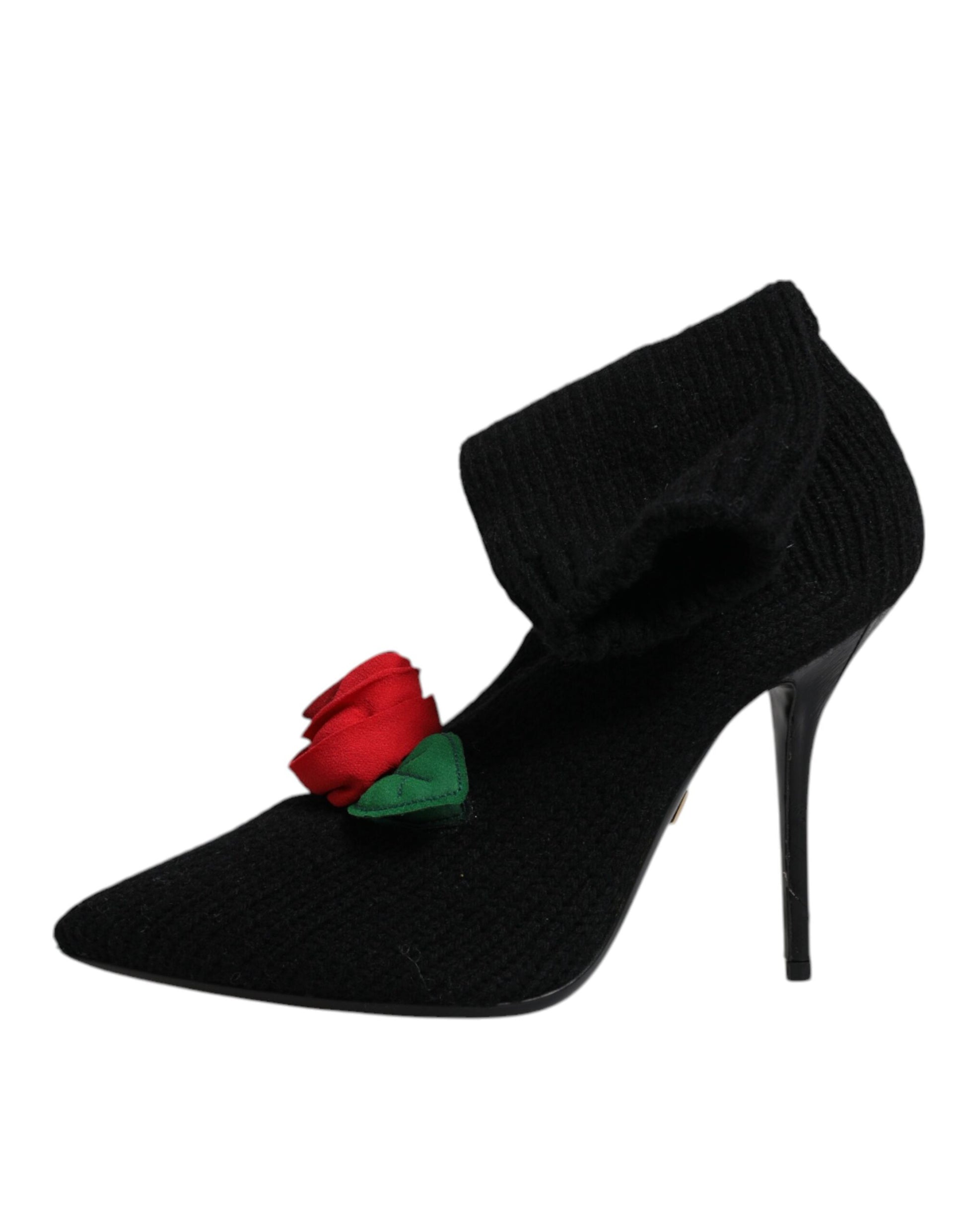 Dolce & Gabbana Black Stiletto Heels Mid Calf Boots Shoes - ACCEXO