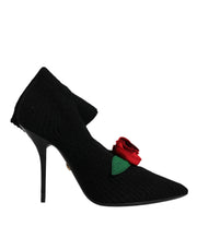 Dolce & Gabbana Black Stiletto Heels Mid Calf Boots Shoes - ACCEXO