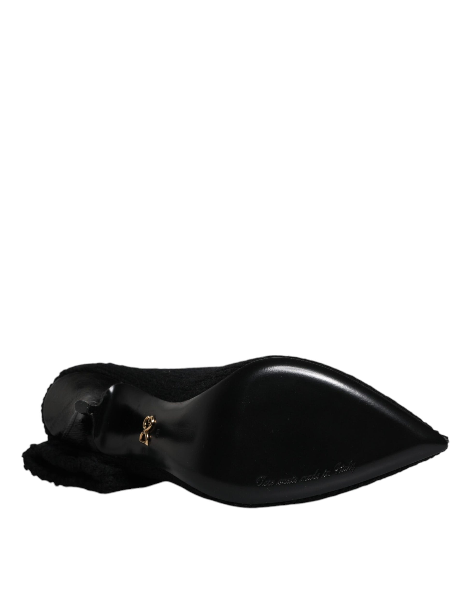 Dolce & Gabbana Black Stiletto Heels Mid Calf Boots Shoes - ACCEXO