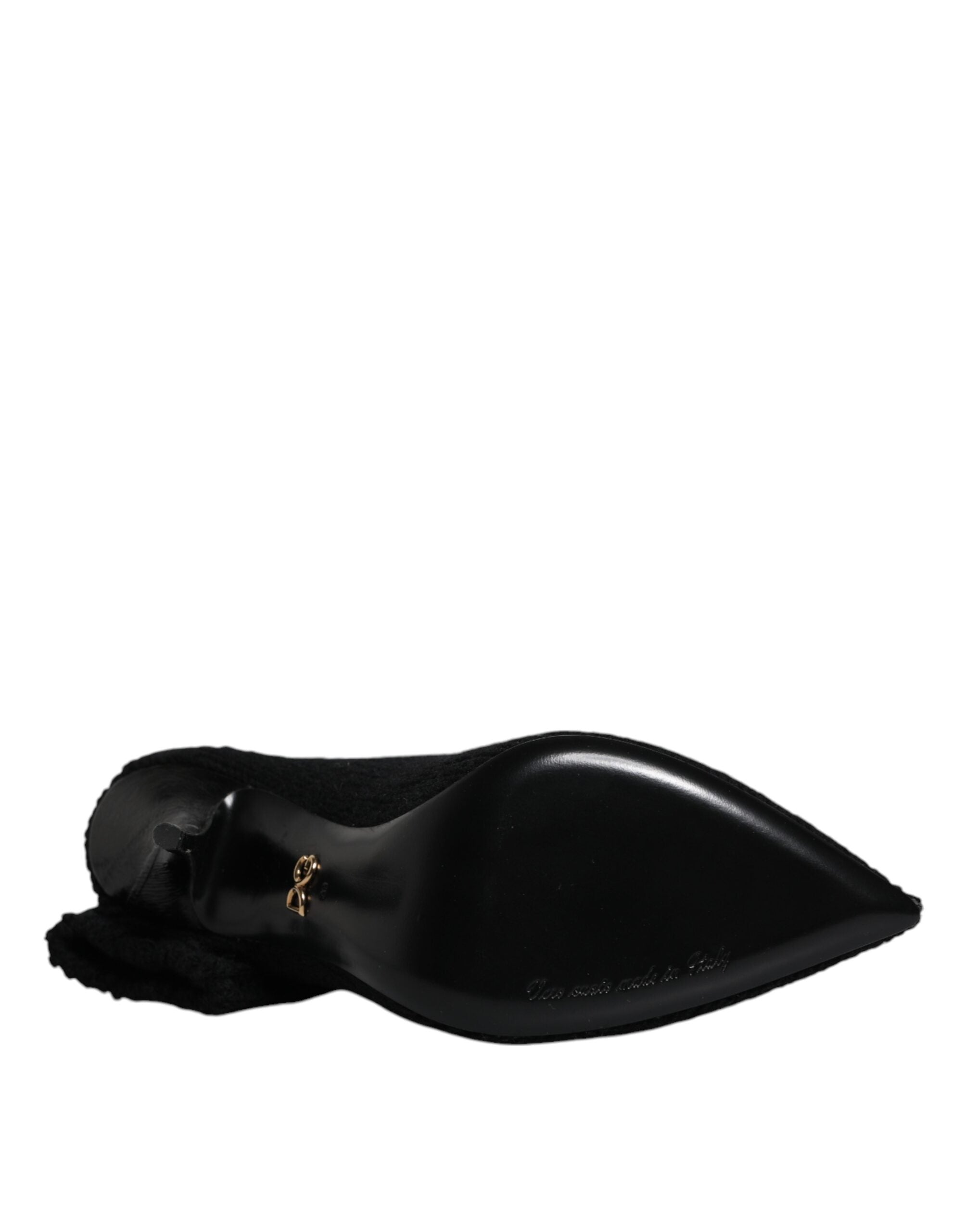 Dolce & Gabbana Black Stiletto Heels Mid Calf Boots Shoes - ACCEXO