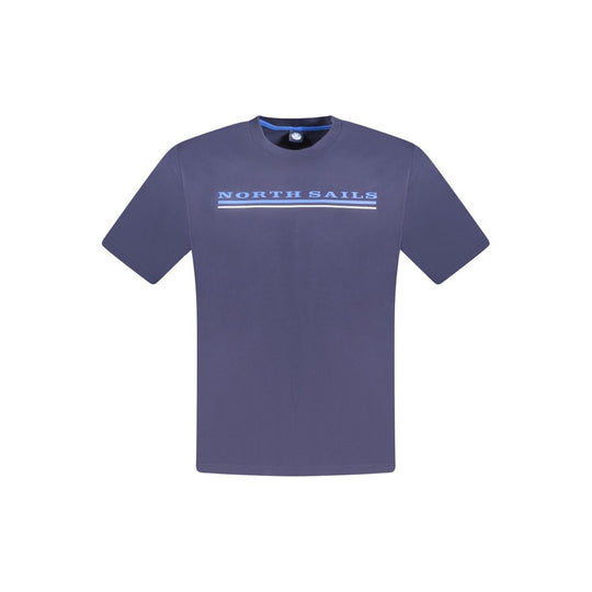 North Sails Blue Cotton Men T-Shirt