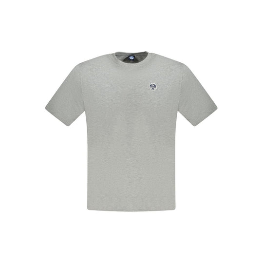 North Sails Gray Cotton Men T-Shirt