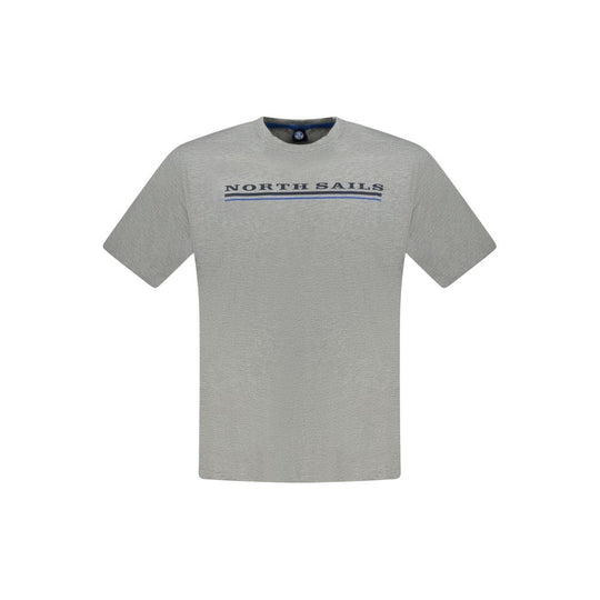 North Sails Gray Cotton Men T-Shirt