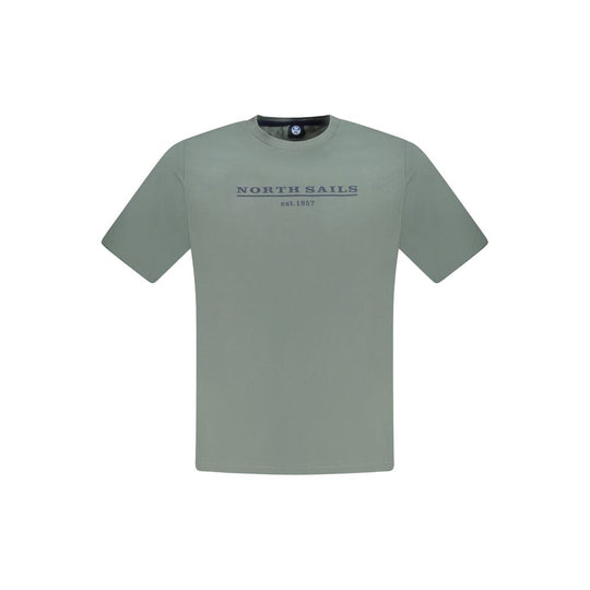 North Sails Green Cotton Men T-Shirt