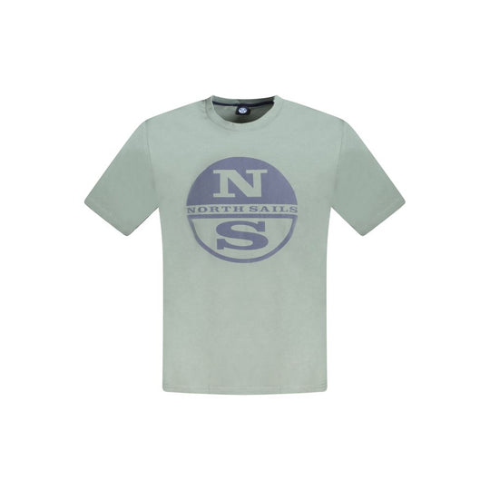 North Sails Green Cotton Men T-Shirt