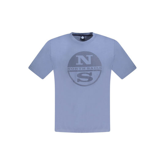 North Sails Blue Cotton Men T-Shirt