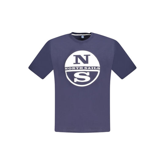 North Sails Blue Cotton Men T-Shirt