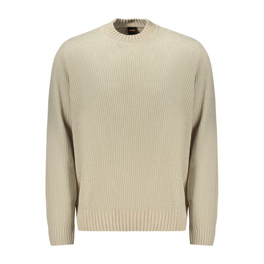 Hugo Boss Beige Cotton Men Sweater