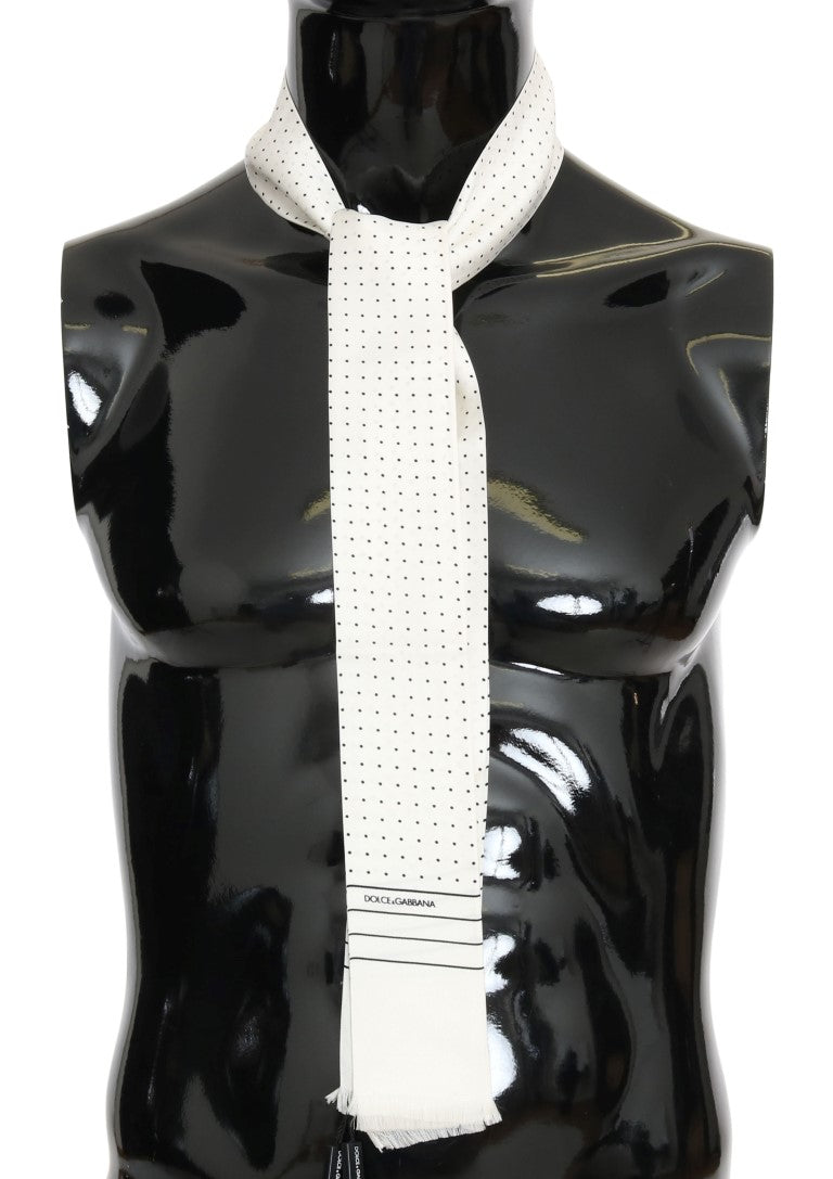 Dolce & Gabbana Elegant Silk Polka Dot Men's Scarf Wrap - ACCEXO
