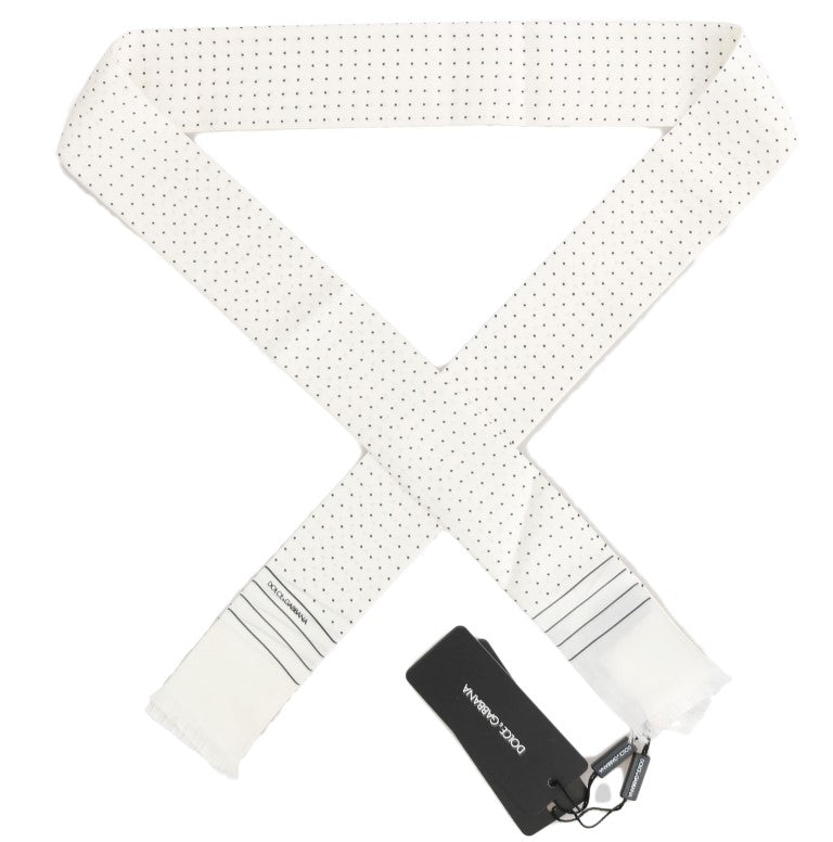 Dolce & Gabbana Elegant Silk Polka Dot Men's Scarf Wrap - ACCEXO