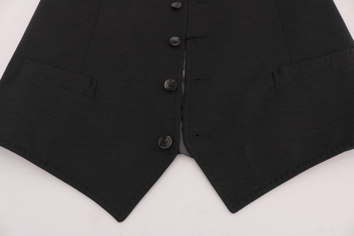 Dolce & Gabbana Elegant Gray Waistcoat Vest - ACCEXO