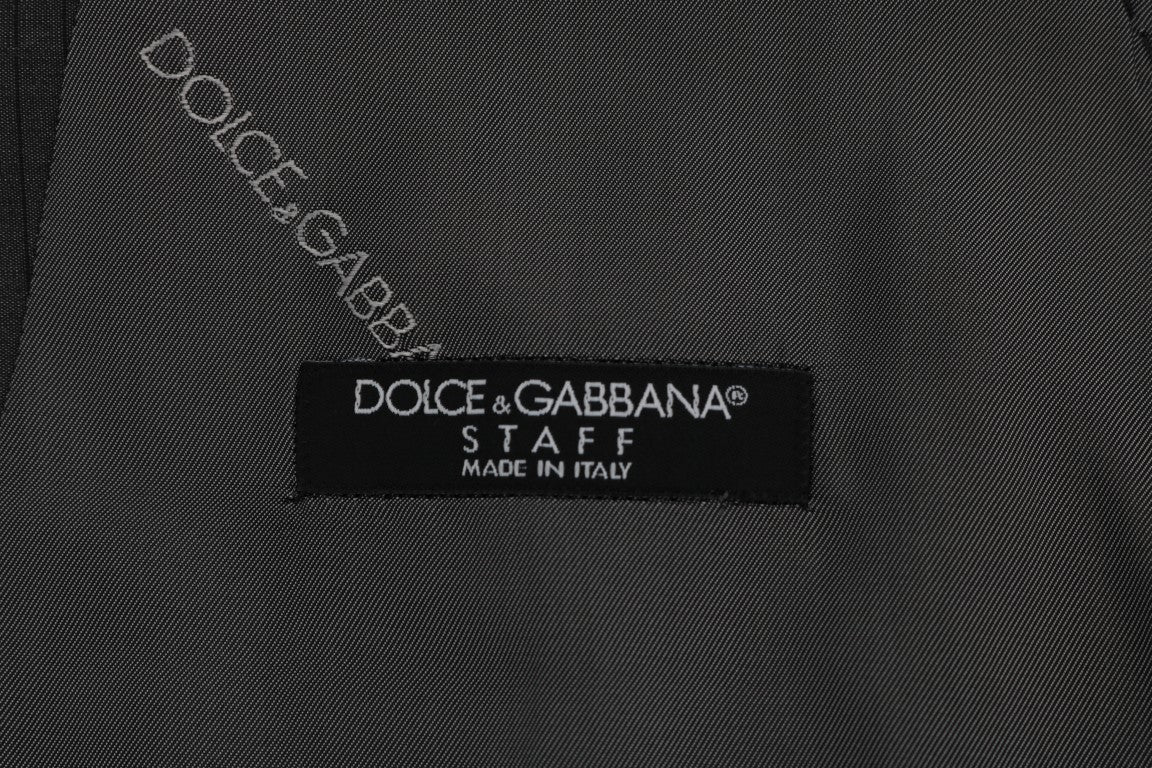 Dolce & Gabbana Sleek Gray Single-Breasted Waistcoat Vest - ACCEXO
