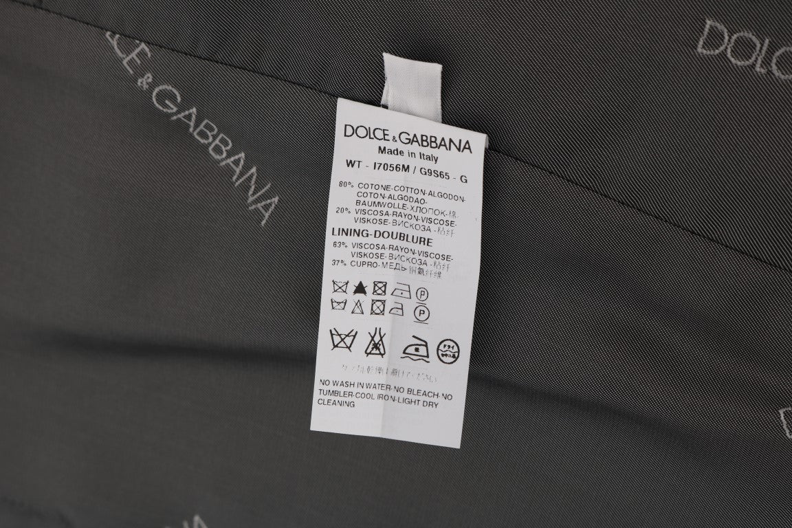 Dolce & Gabbana Sleek Gray Single-Breasted Waistcoat Vest - ACCEXO