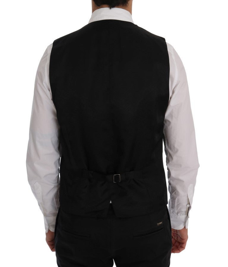 Dolce & Gabbana Elegant Striped Wool Blend Vest Waistcoat - ACCEXO
