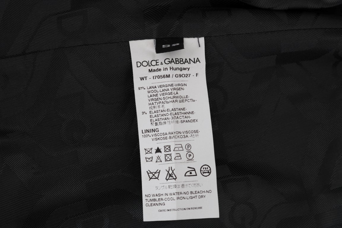 Dolce & Gabbana Elegant Gray Striped Vest Waistcoat - ACCEXO