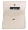 Dolce & Gabbana Sleek White Leather Condom Case Wallet